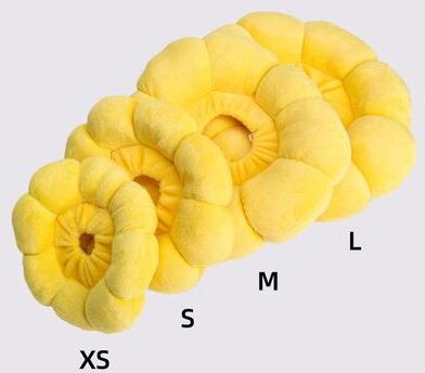 Inspired Finds Sunflower Recovery Collar For Cats & Small Pets, Soft Plush Anti Lick Healing Cone l