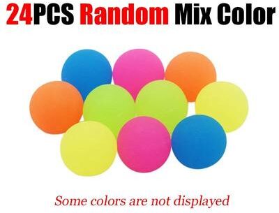 Inspire Select Solid Color Pet Bouncing Ball Toy High Elastic Interactive Fetch & Chase Ball For Cats And Dogs 24 Pcs Random Color
