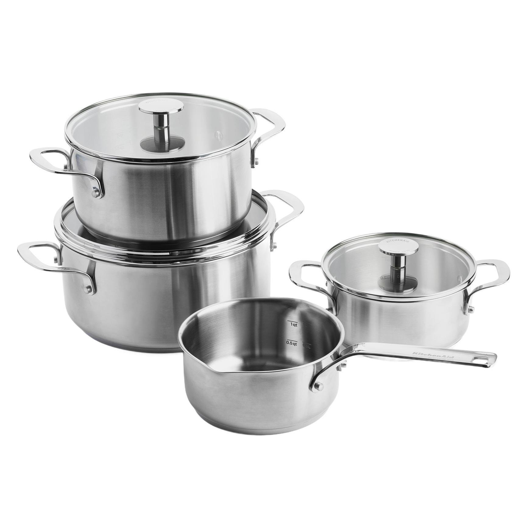 KitchenAid Stainless Steel Pannenset 4-delig (CC003575-001)