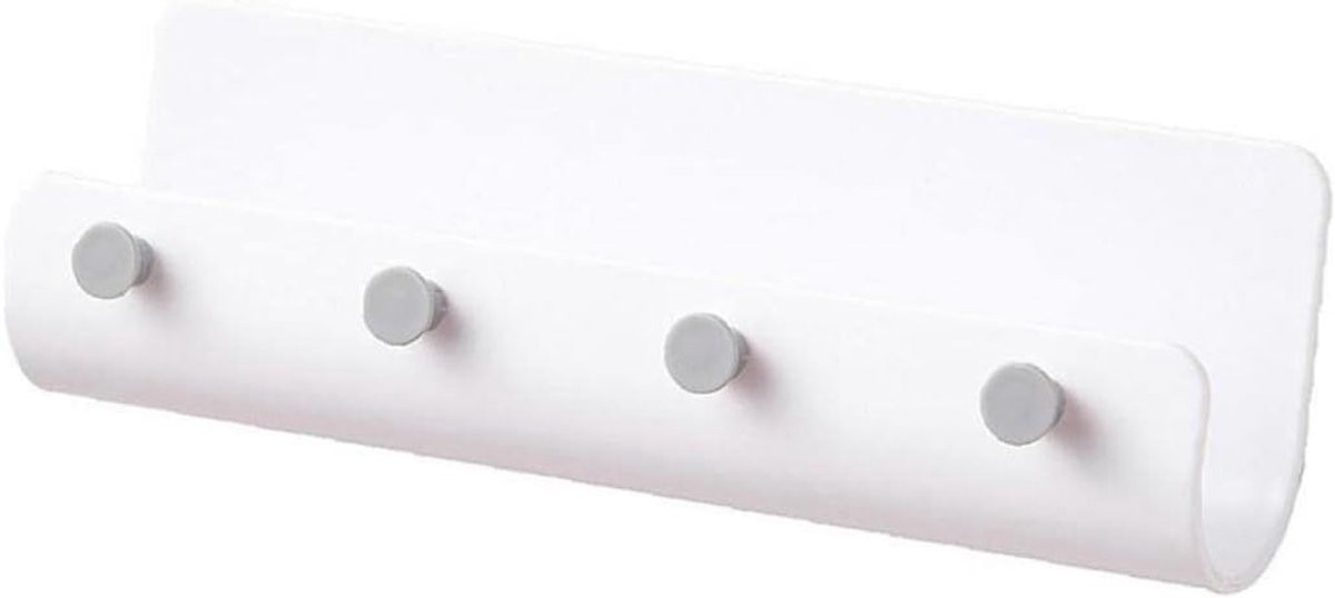 Minimalistische zelfklevende wand-sleutelhouder met 4 haken