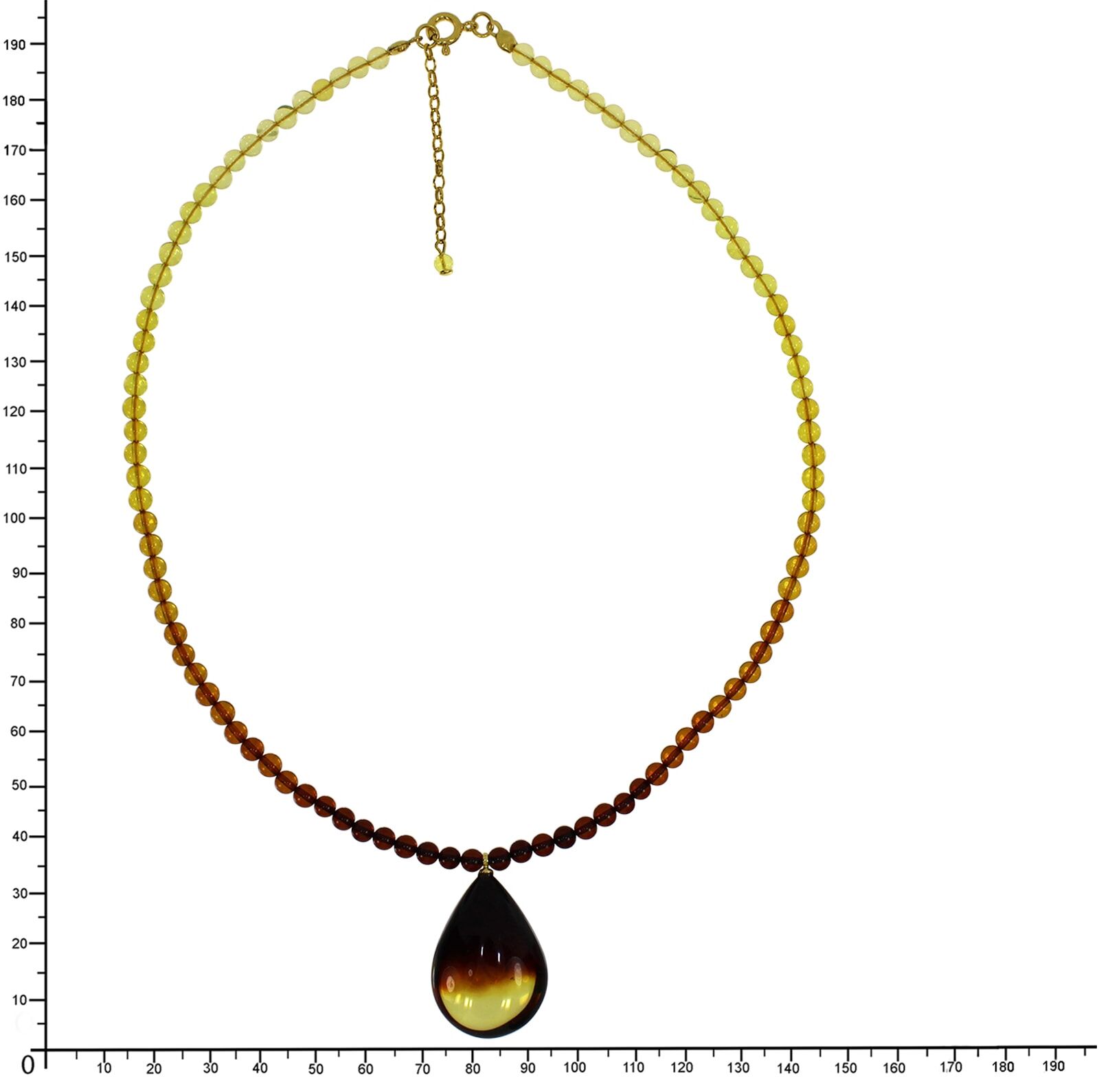 Gliederkette OSTSEE-SCHMUCK "Ostsee-Schmuck Kette Gloria Kette Gloria", braun (weiß, neutral), Halsketten, Damen, 45cm, Bernstein, L: 45, Gliederkette