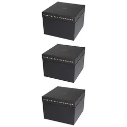 Nils Holger Moormann Archivbox für FNP Regal, 3-er Set Karton schwarz, Designer Nils Holger Moormann, 32.5x21.6x34 cm