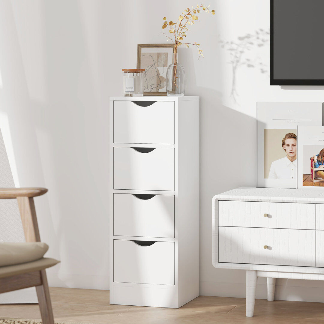 East Urban Home Freestanding Bathroom Cabinet White 83cm H X 29cm W X 29cm D