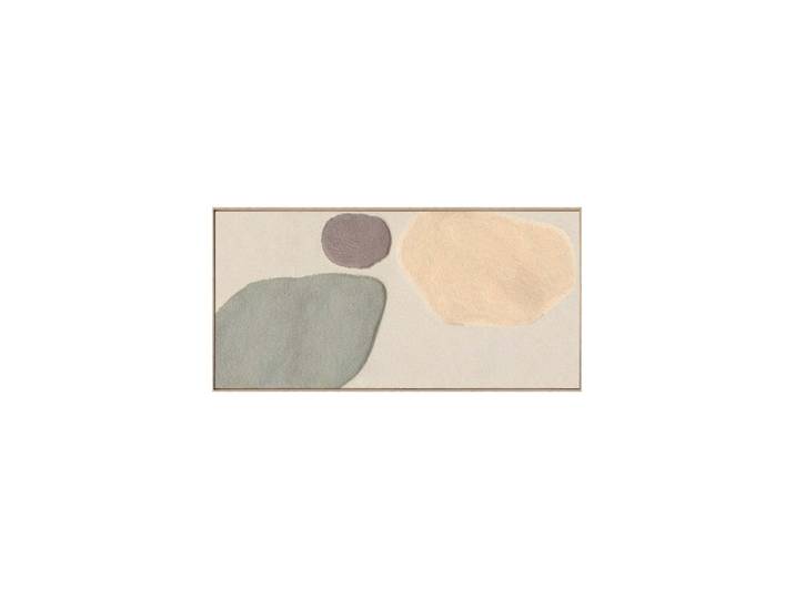 Handgemaltes, gerahmtes Bild „Fluffy Islands Jade“ 70 x 140 cm Multicolor Crea Collection