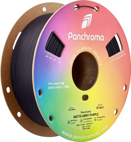 Polymaker CA04012 Panchroma Matte Filament PLA Matt, geringerer Kunststoffgehalt 1.75mm 1000g Army Purple, Lila 1St.