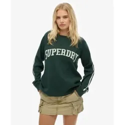 Superdry für Damen. W6012134A Grafik-T-Shirt grün (XS), Lässig, Baumwolle, Langarm