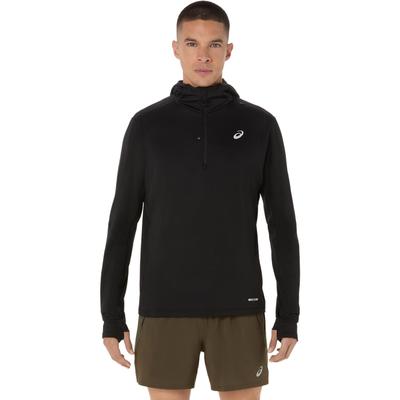 Laufshirt ASICS "ROAD WINTER LS HOODIE", Herren, Gr. XXL, schwarz (performance schwarz), Obermaterial: 96% Polyester, 4% Elasthan, normal, ohne Ausschnitt, Shirts Laufshirt, ACTIBREEZE™ Technologie, Wärmend, Atmungsaktiv