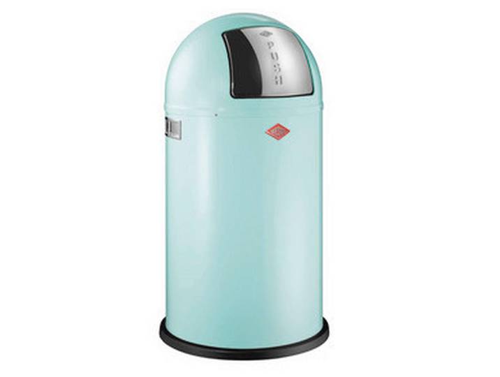 Wesco Abfallsammler Pushboy, Edelstahl, Mintgrün, Metall, 50 L, 75.5 cm, Küchen, Küchenausstattung, Mülleimer
