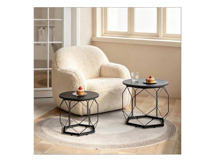 FELIXLEO Beistelltisch 2PCS Sofa Tisch Couchtische Auffallender Design Couchtische Runder (1-St)