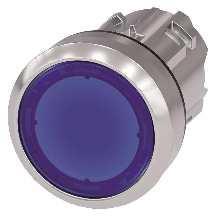 Siemens Illuminated pushbutton, 22mm, blue (3SU1051-0AB50-0AA0)