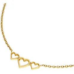 Boccia 08107-02 Damencollier Titan Goldfarben mit Herzen