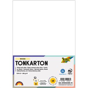 Folia Tonpapier 6118/21/00, A2, weiß, 180g/m², 10 Blatt