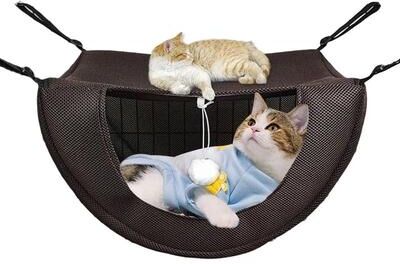 Uplifted Finds Cat Hammock Mesh Hanging Bed For Cages Small Animal Sleeping House m beige