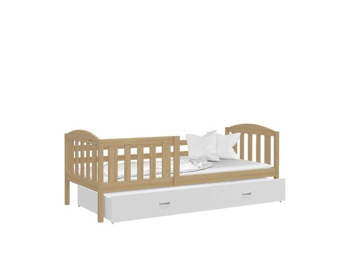 Lit Enfant Nilo 80x160 tiroir Pin - blanc