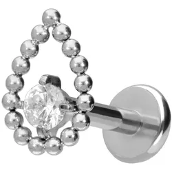 Titan Labret mit Push Fit TROPFEN + KRISTALL