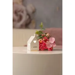 Haus Biaza Herz 11cm LED cremeweiß