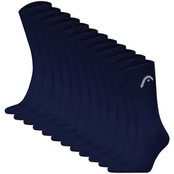 HEAD Unisex Socken, 12er Pack - All Sport Training Crew, Sportsocken, Logo Blau / 43-46