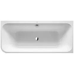 Duravit Happy D.2 Plus Badewanne, Ecke rechts, 2 Rückenschrägen, angeformte Acrylverkleidung in Graphit supermatt, 1800x800x460mm, 700450800000000