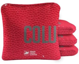 Skip's Garage Columbus Red Dual Sided Cornhole Bags