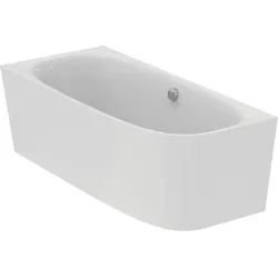 Ideal Standard D-Form-Badewanne Dea, weiß (Alpin), 1800x800x610 mm, links, mit Ablauf, Sanitär-Acryl