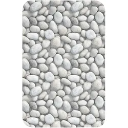 WC-VORLEGER Steine - Grau - Oval WC Teppich 40x60 cm