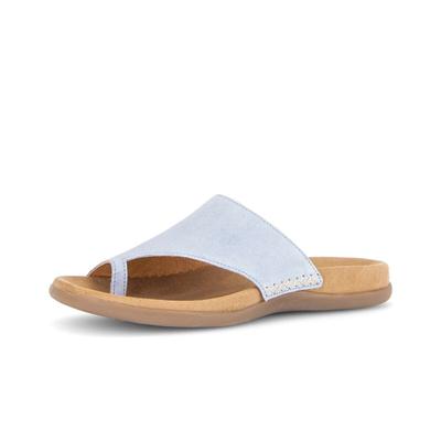 Zehentrenner GABOR "Zehentrenner", Damen, Gr. 44, blau, Schuhe Zehentrenner