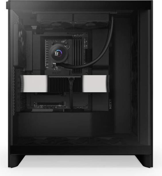 NZXT Kraken Plus 240 waterkoeler met 240mm radiator en aanpasbaar 1,54 inch LCD-scherm, zwart, compatibel met AM4