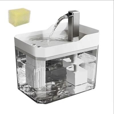 Inspired Living ClearFlow 1.5L Automatic Pet Water Fountain For Cats white