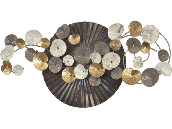 Wanddekoobjekt PAJOMA Wanddekoration , braun, B:120cm H:58cm T:9cm, Metall, Wanddekoobjekte, Wanddekoobjekt, Grosses Wandobjekt aus Metall
