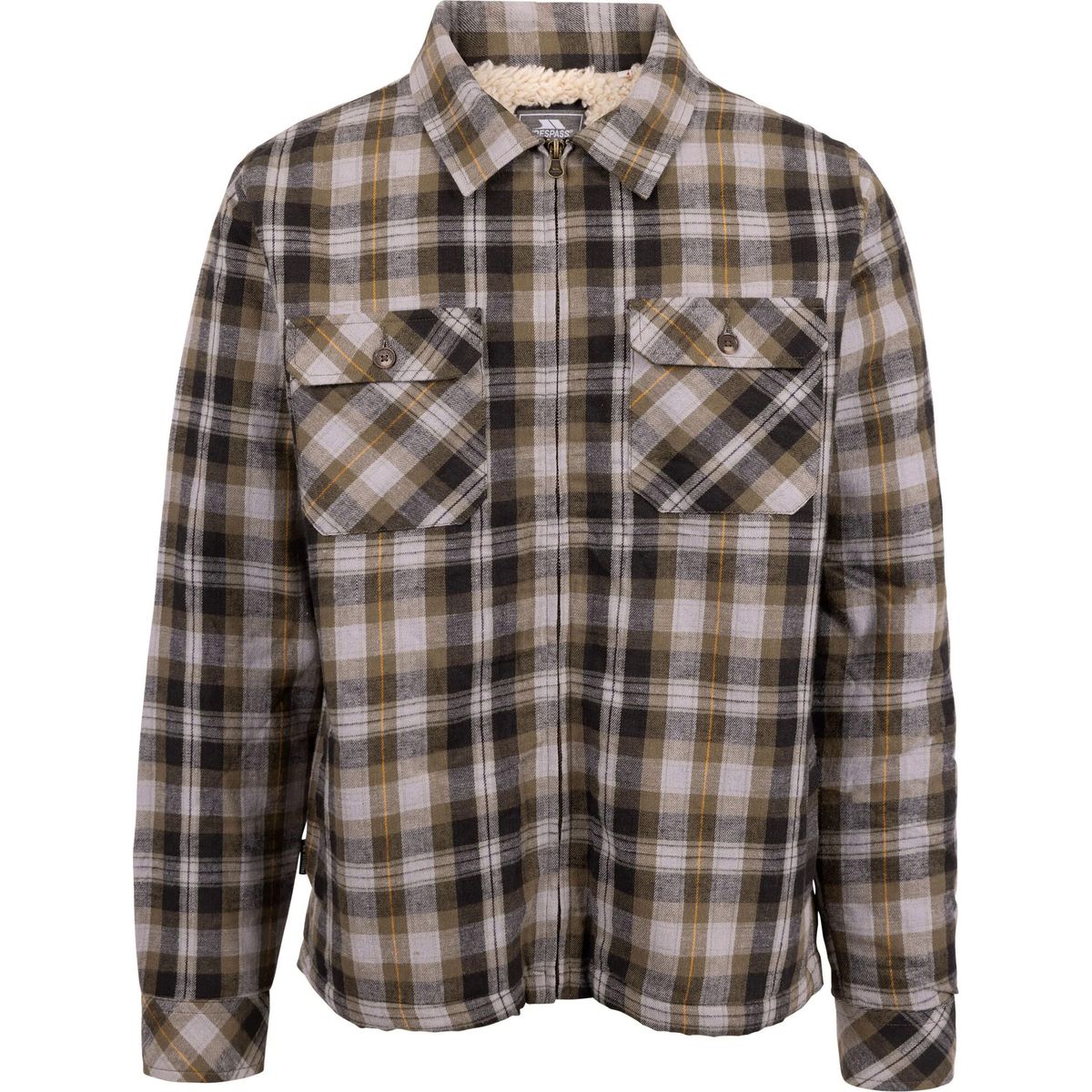 Trespass Danehill - Male Sherpa Lined Shirt dark vine check (DVC) L MATOSBTR0050_DVC_L