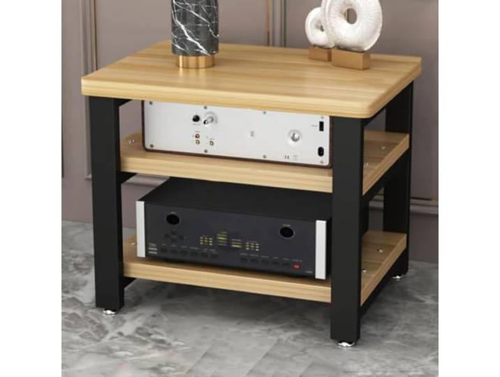 Audiogeräte-Rack Für Wohnzimmer, Verstärkerständer Professioneller Lautsprecherschrank, Aufbewahrungsregal Für Aufnahmestudiogeräte, AV-Organizer(62*50*65cm/3Tier)
