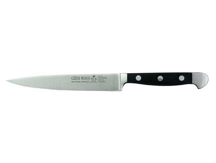 Güde Messer Solingen Allzweckmesser Alpha, Zubereitungsmesser 16 cm - CVM-Messerstahl - Griffschalen