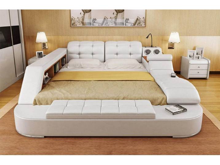 Xlmoebel Multimediabett Chesterfield Doppelbett mit luxuriösem Design und Multifunktionalität (Chesterfield Doppelbett, Multifunktion Bett), Hergestellt in Europa