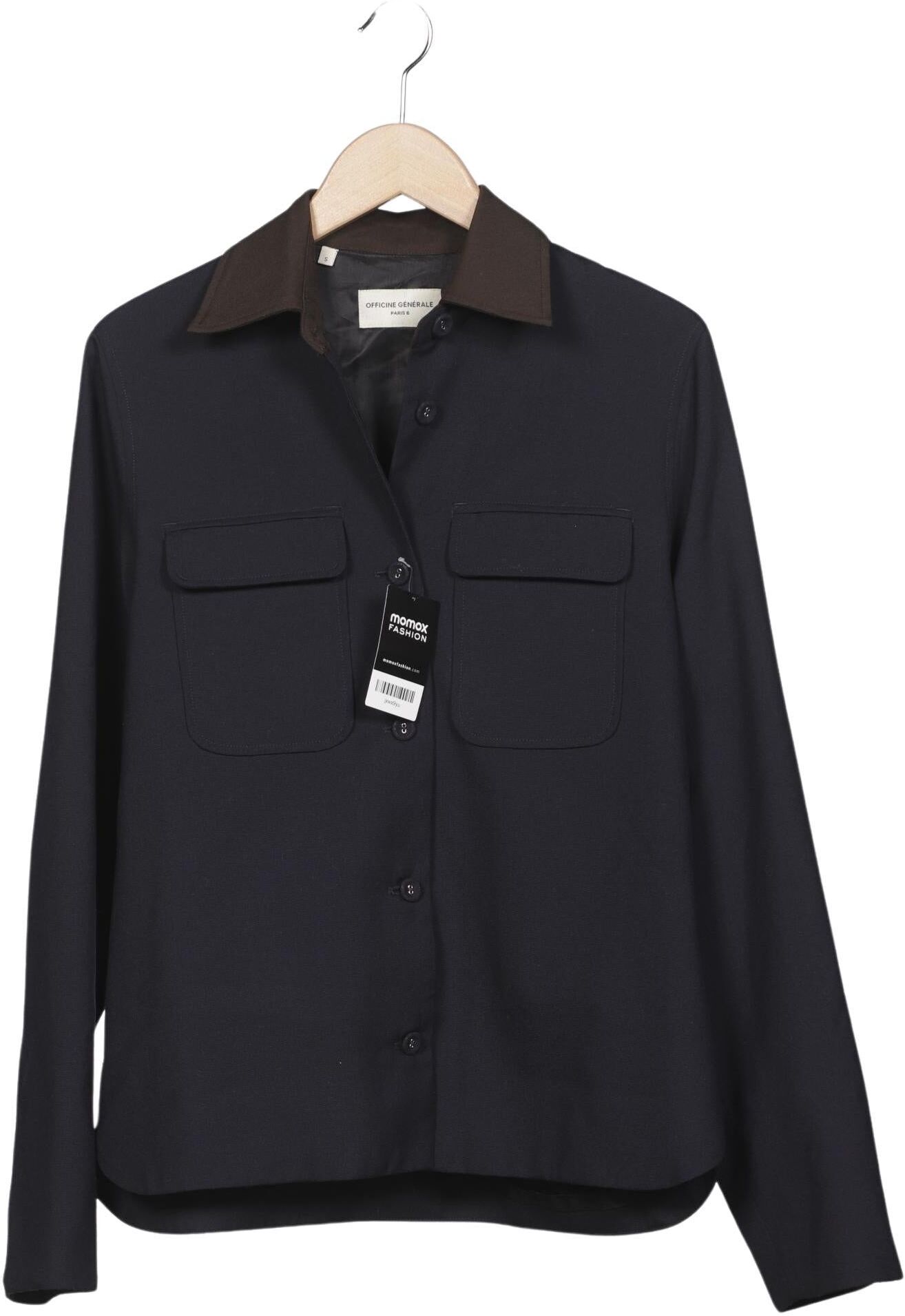 Officine Generale Damen Jacke, Marineblau, Gr. S, Schurwolle - Second Hand