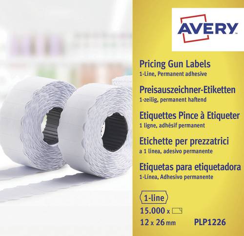 Avery-Zweckform Preis-Etiketten PLP1226 Permanent haftend Etiketten-Breite: 26mm Etiketten-Höhe: 12mm Weiß 15000St.