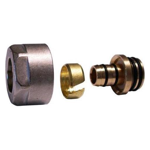 Schlosser Compression fitting for plastic pipe, M22x1,5-16x2 GW, chrome (602600006) (Pressverbindung) (602600006)