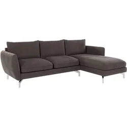 ECKSOFA Elou Braun - Khaki Microfaser