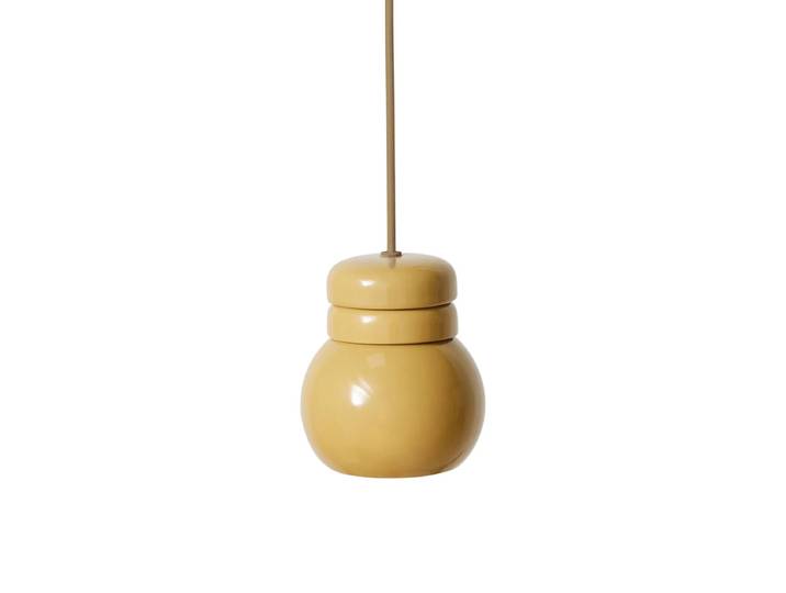 HKliving - Ceramic Bulb Pendelleuchte, mustard