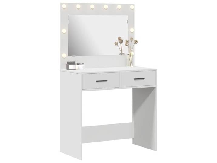 MGH - TOP coiffeuse/Table de maquillage - 1 femme - Blanc 78.5x41x135 cm - Bois d'ingénierie FR339