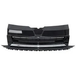 Kühlergrill Schwarz Glanz Chrom ohne Emblem passend für VW T6 Bus Transporter 2015-2019