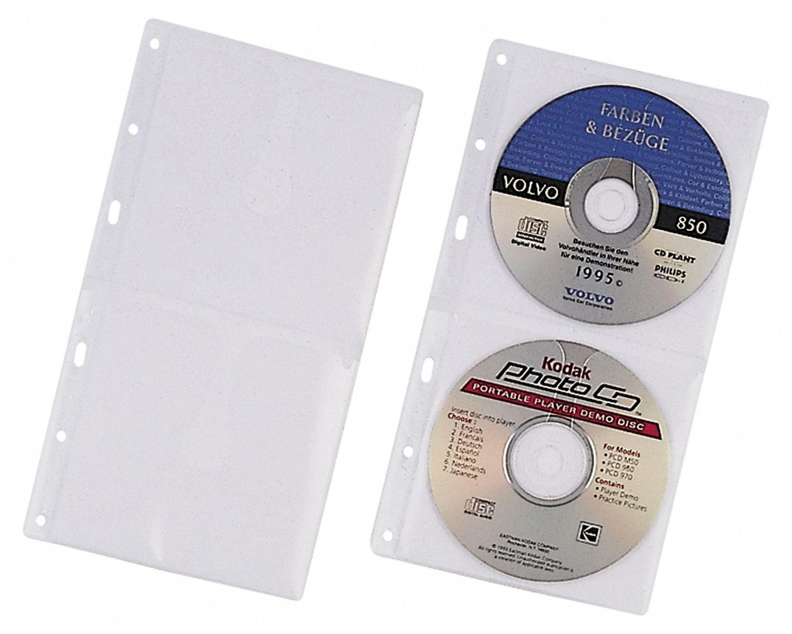 Durable CD/DVD hoesjes, 5 stuks, Transparant