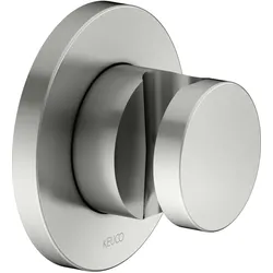 KEUCO Brausehalter, Rosette rund, 59591060001, Farbe: Edelstahl-finish