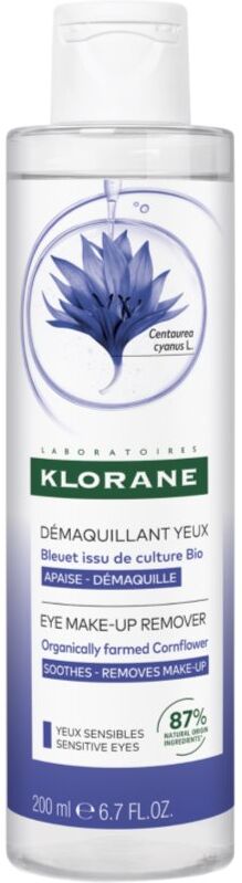 Klorane Cornflower gentle eye makeup remover for sensitive eyes 200 ml