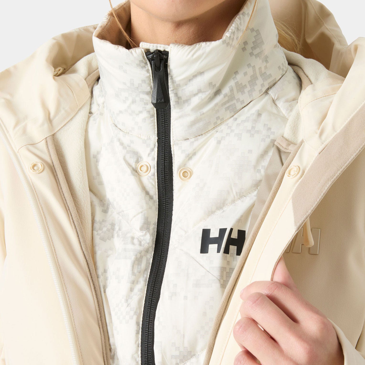 Helly Hansen Women's Avanti 3-in-1 Softshell Ski Jacket - White/Cream - L