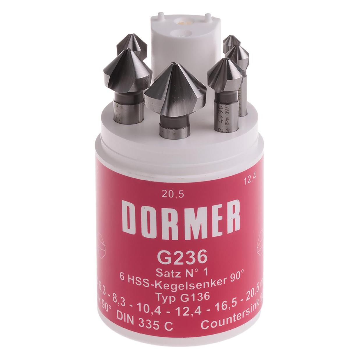 Dormer Hss Straight Shank Countersink Set No 1 (G2361)