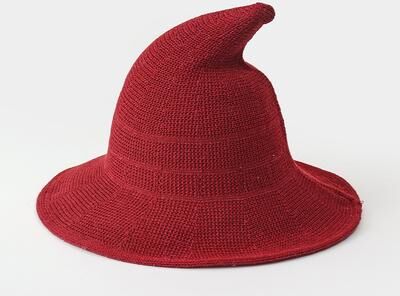 Uplifted Trends Halloween Magic Witch Hat For Cosplay & Party Photos burgundy