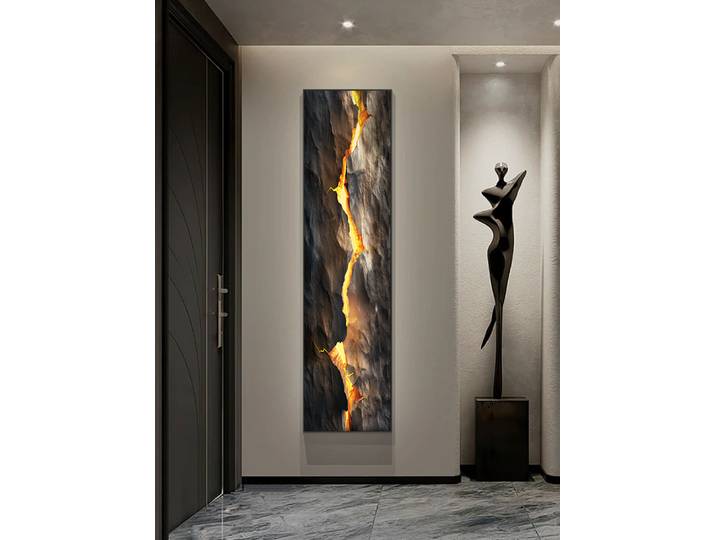 Applique murale LED peinte d'intérieur en porcelaine de cristal moderne, artisanat de montagne, salon, salle à manger, chambre à coucher, décoration murale d'entrée