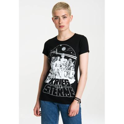 T-Shirt LOGOSHIRT "Krieg der Sterne - Star Wars", Damen, Gr. S, schwarz, 100% Baumwolle, bedruckt, normal, Rundhals, Shirts T-Shirt, mit coolem Frontprint