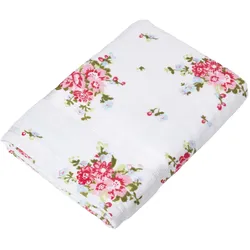 BADETUCH Blumen weiß 100/150 cm
