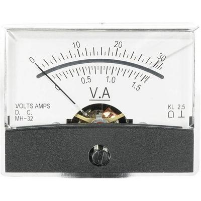 VOLTCRAFT AM-60X46/30V/1,5A/DC AM-60X46/30V/1,5A/DC Einbau-Messgerät AM-60X46/30V/1,5A/DC 30 V/1.5 A Drehspule